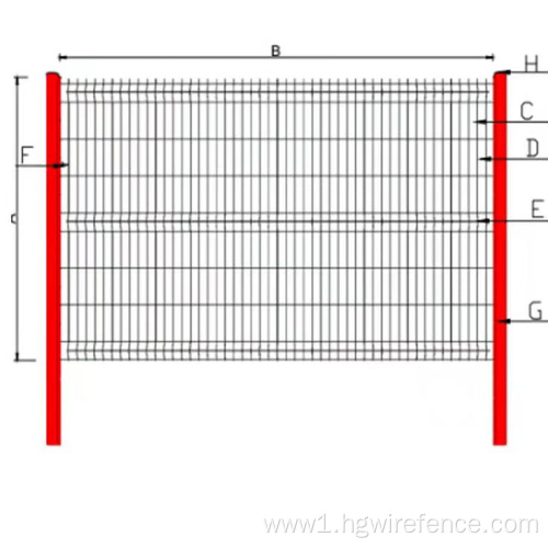 hot dipped galvanized 3d bending farm fence